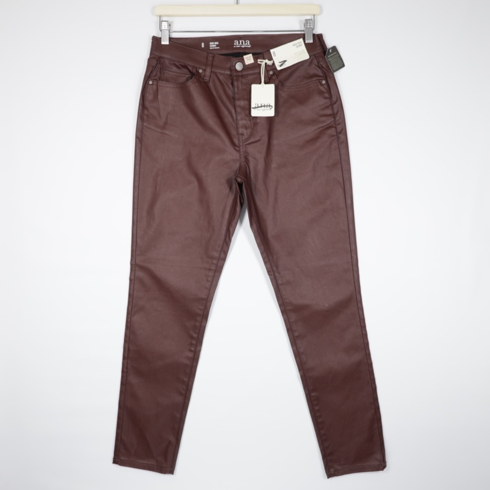a.n.a Women's‎ Hight Rise Reflective Skinny Denim Jeans Brown Size 8